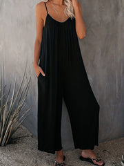 Wide Leg Jumpsuit Sleeveless Backless Summer Women's Clothing