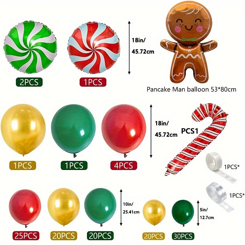 128pcs Christmas Balloon Garland Arch Kit Holiday Decor