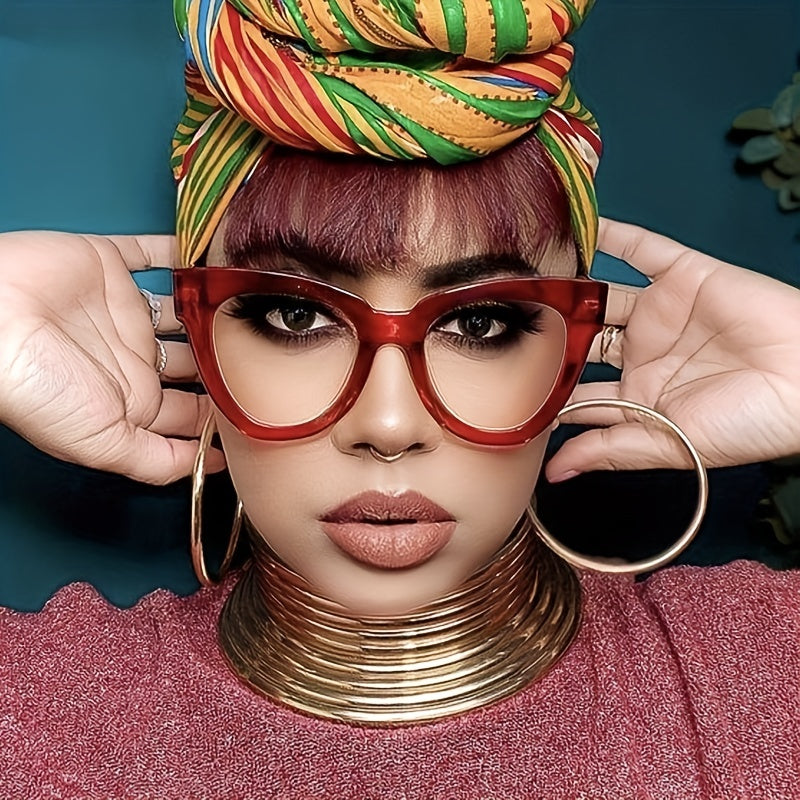 Vintage Cat Eye Eyeglasses Anti Light Clear Lens Glasses