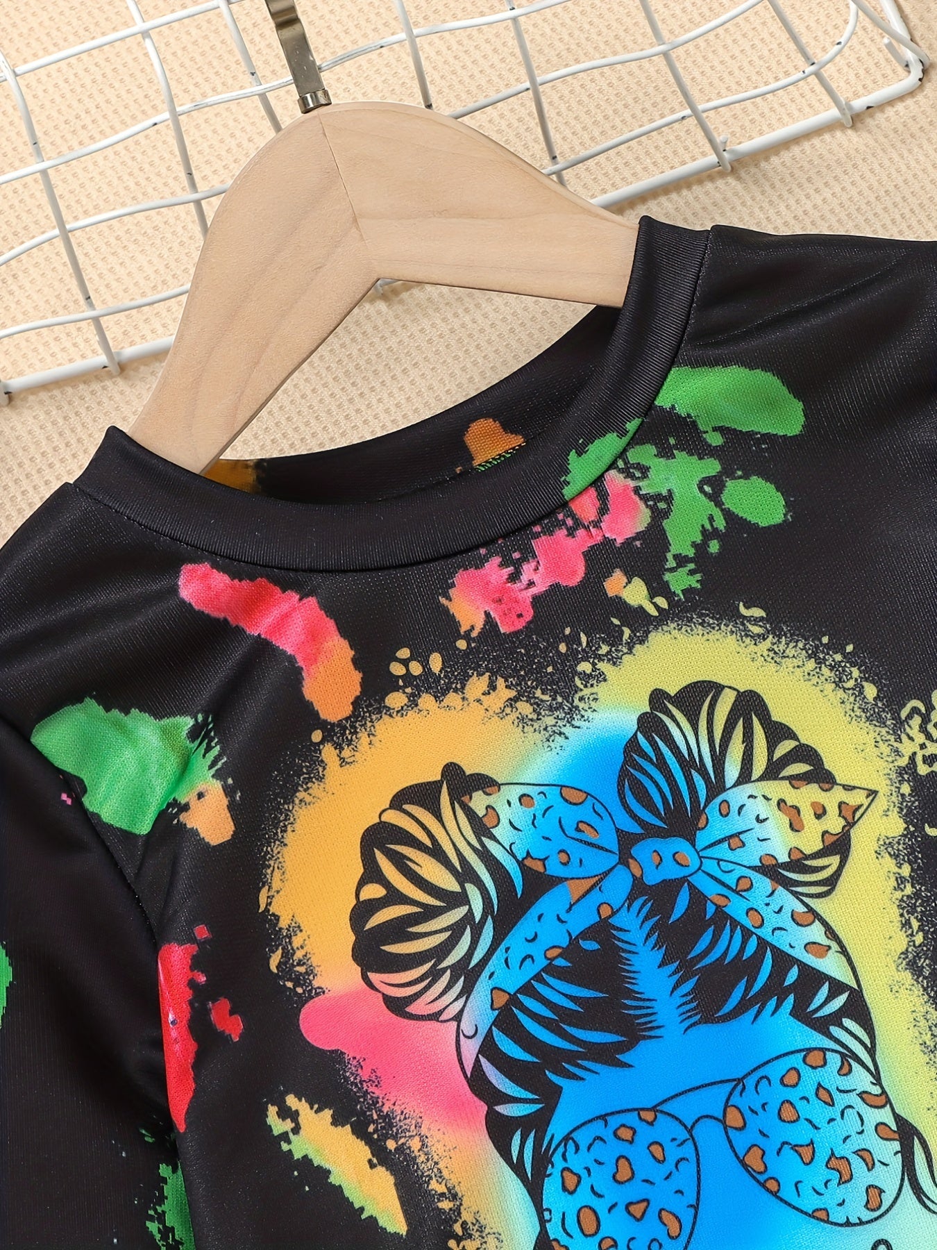 Graffiti Girls Crew Neck Pullover Sweatshirt