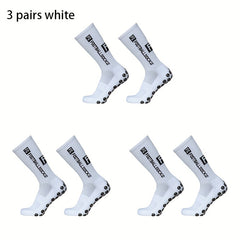 3 Pairs Outdoor Non-slip Mid-calf Socks for Cycling and Running