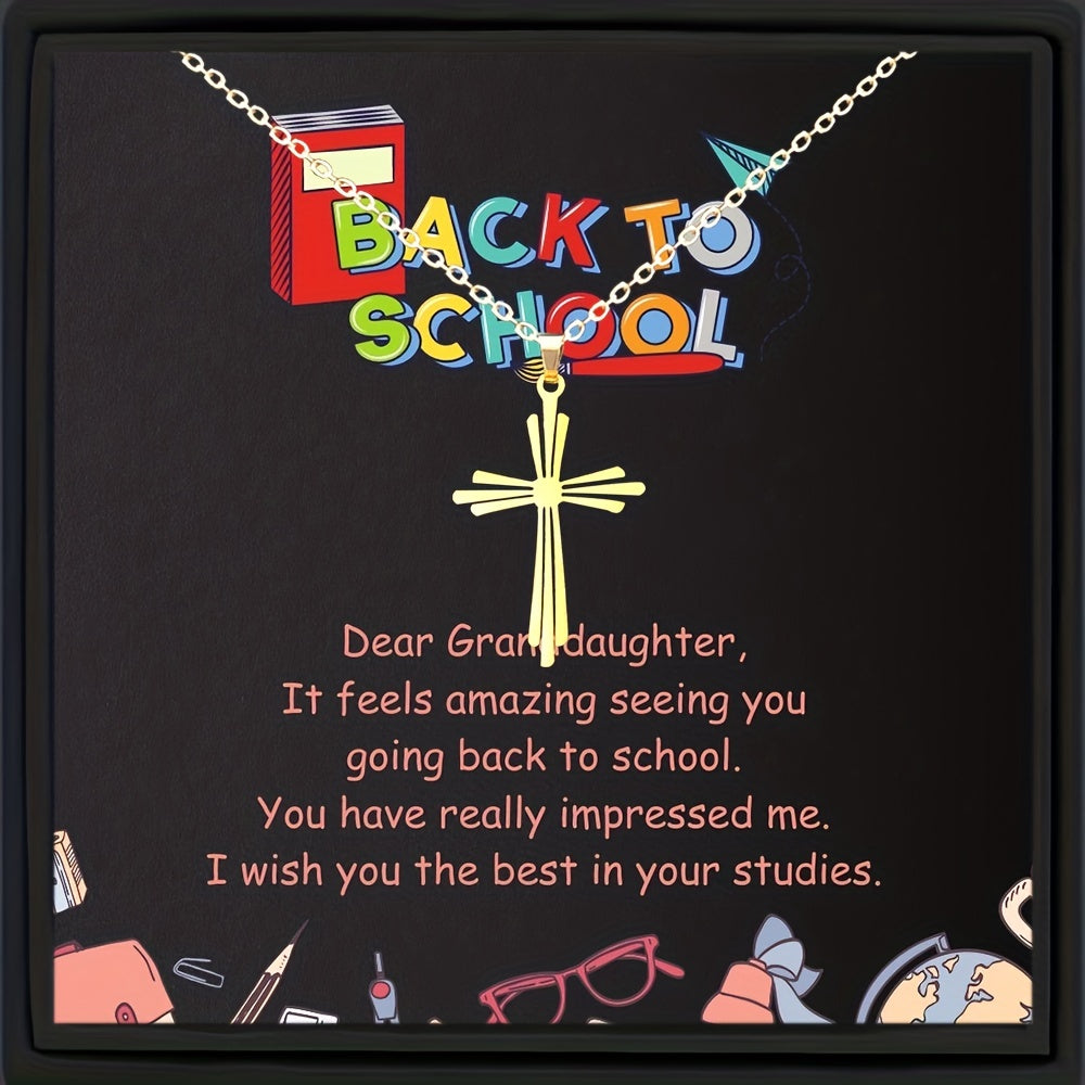 Lucky God Blessing Friendship Cross Pendant Necklace Box
