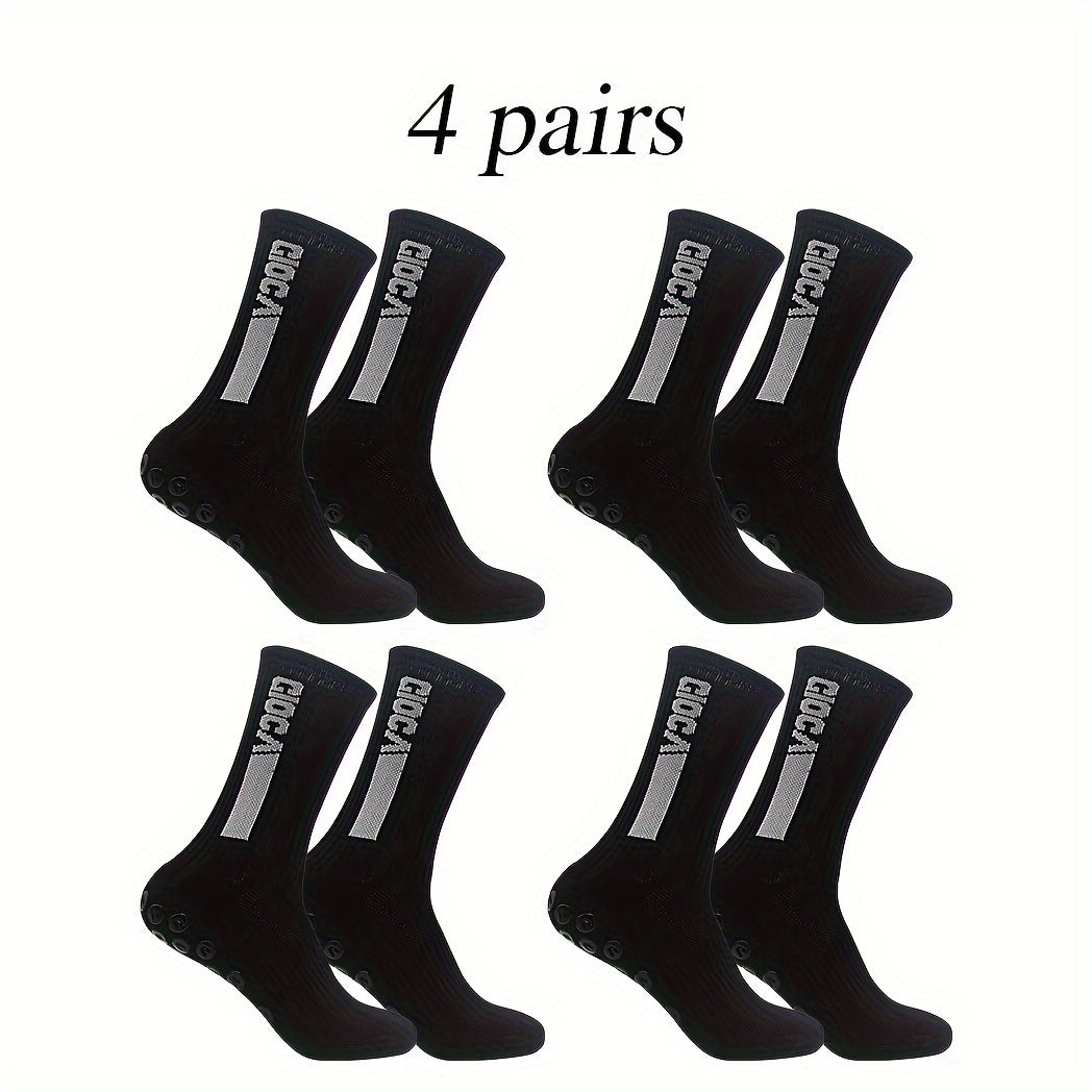 Anti Slip Football Socks With Grip Pads Breathable Sweat-absorbing
