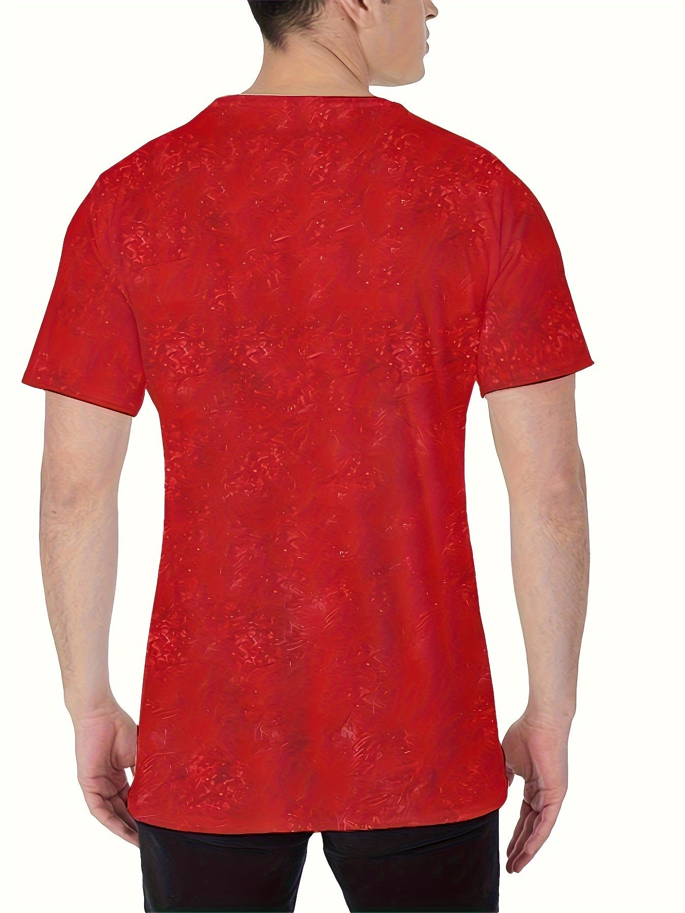 Christmas 3D Print Men's Tee Shirt Casual Street Style Stretch Neck