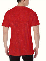 Christmas 3D Print Men's Tee Shirt Casual Street Style Stretch Neck