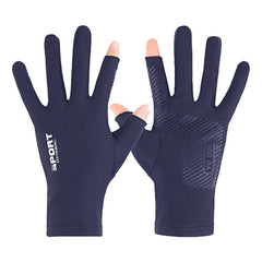 Breathable Ice Silk Cycling Gloves Anti Slip Anti UV Touch Screen