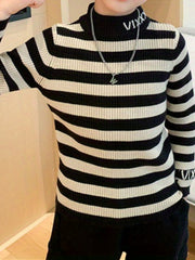 Boys Turtleneck Thick Sweater Long Sleeve Knit Pullover Top Outdoor