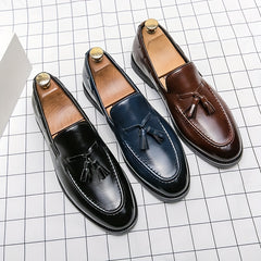 Men's Tassel Loafer Shoes Lightweight Non slip Dress Shoes