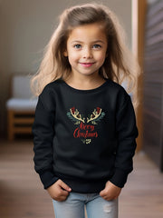 OERYUI Reindeer Pattern Sweatshirt Kids Christmas