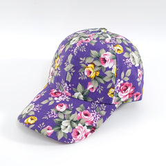 Women's Flower Baseball Cap Adjustable Cap Outdoor Casual Style Hat