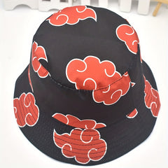 Cartoon Clouds Print Bucket Hat Reversible Lightweight Fisherman Cap