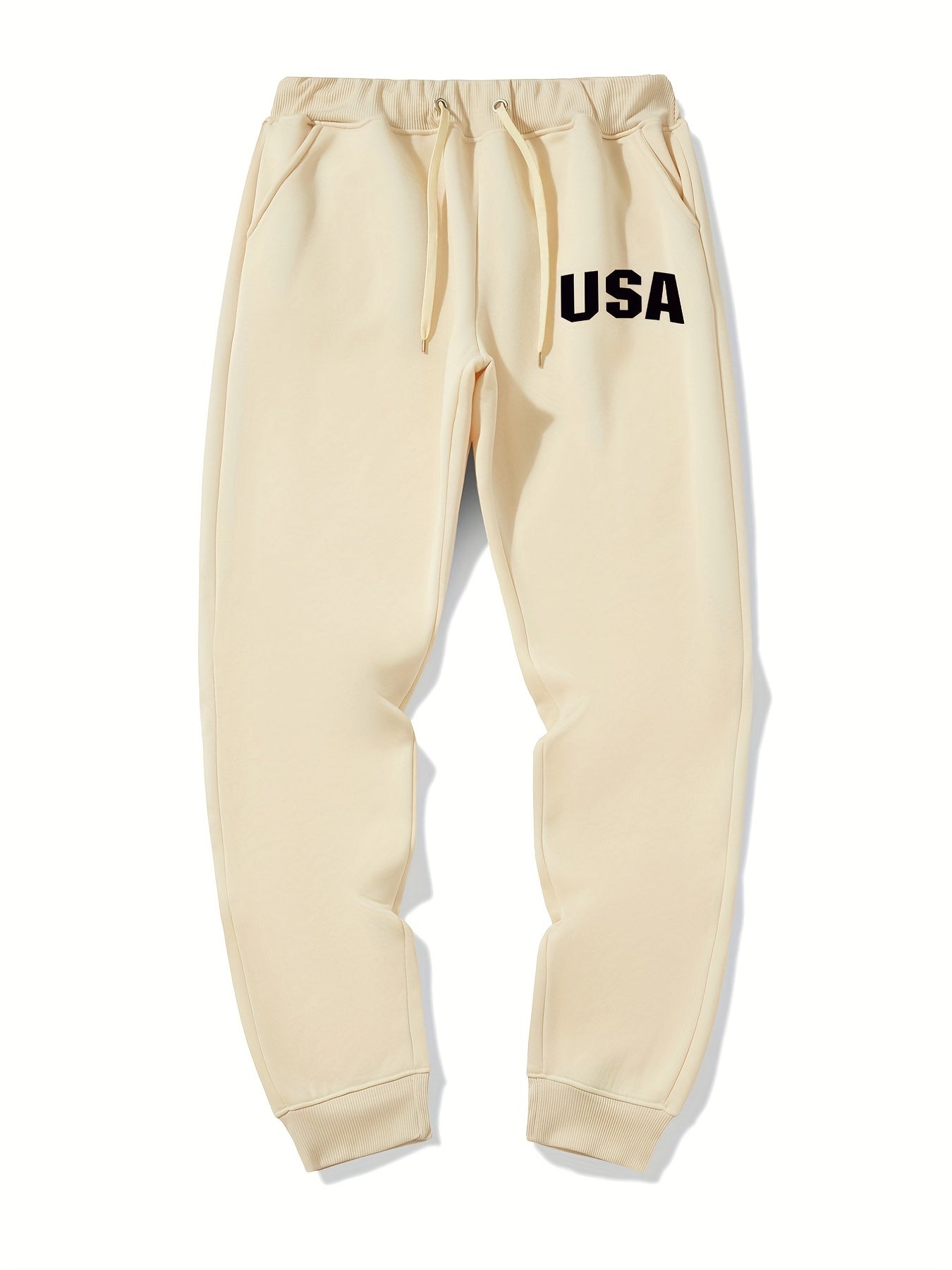Letter Print Graphic Drawstring Joggers Men's Sweatpants