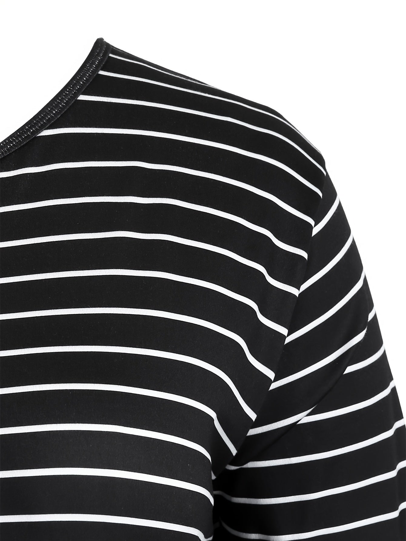Casual Pajamas Set Women's Plus Striped Print Tee & Pants 2 Piece Set