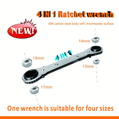 4 in 1 Ratchet Wrench for Quick Automotive & Household Maintenance