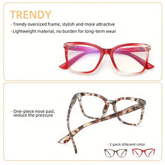 3 Pairs Men's Anti Light Glasses with Bag and Cloth