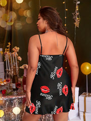 Sexy Nightdress Women's Plus Silk Satin Cami Sleep Dress