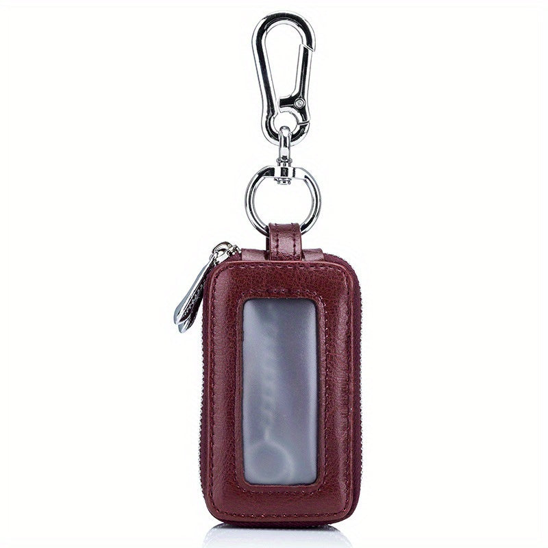 Cow Leather Double Layer Key Cover Car Interior Accessories