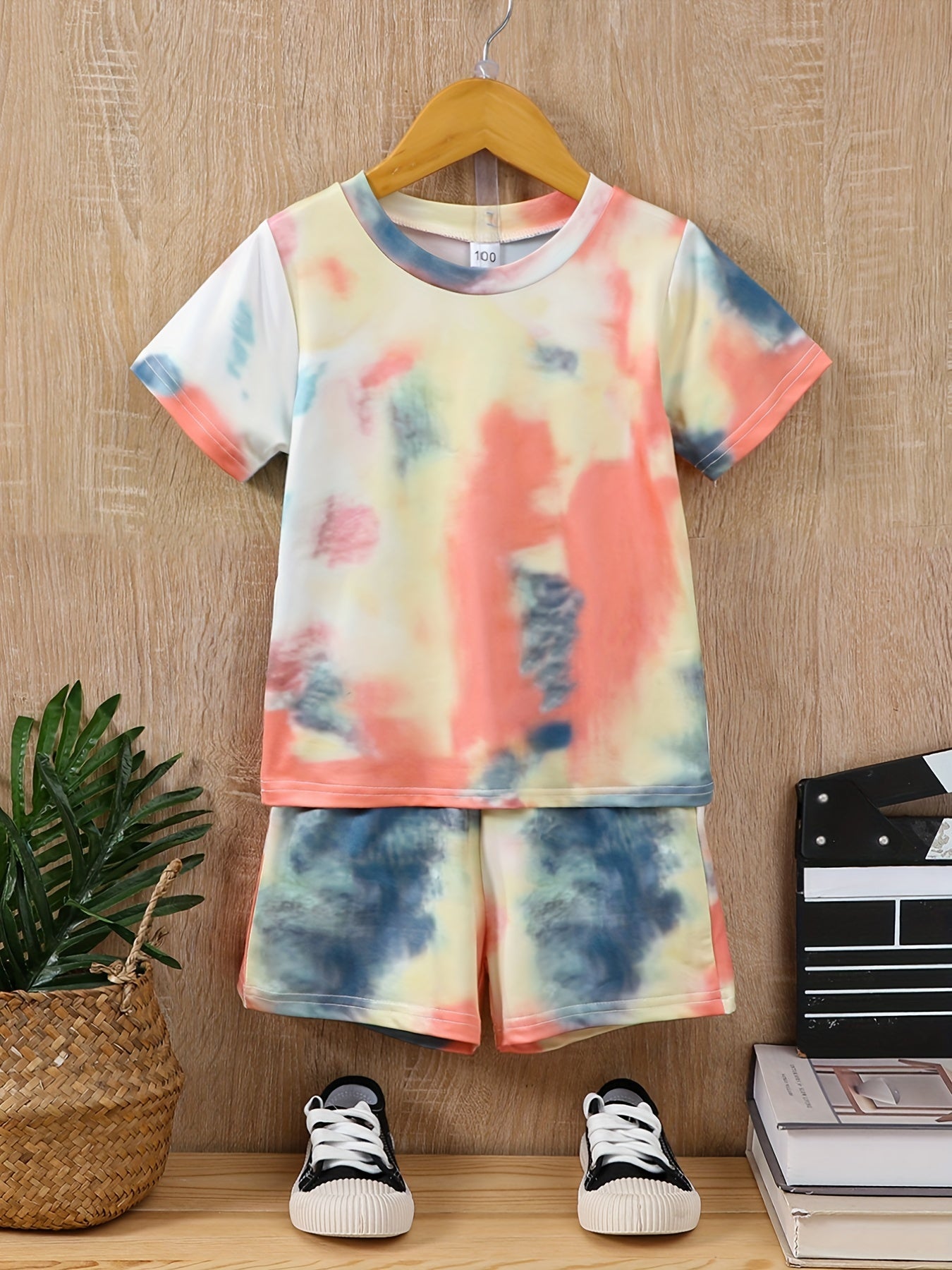 Toddler Boys Tie Dye T Shirts & Shorts Set Kids Summer Clothes