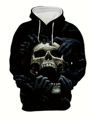 Men's Casual Skull Pattern Hoodie Hooded Sweatshirt