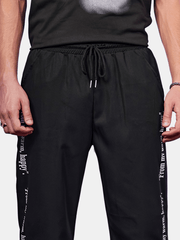 Men's Letter Pants Zipper Drawstring Pocket Casual Trousers