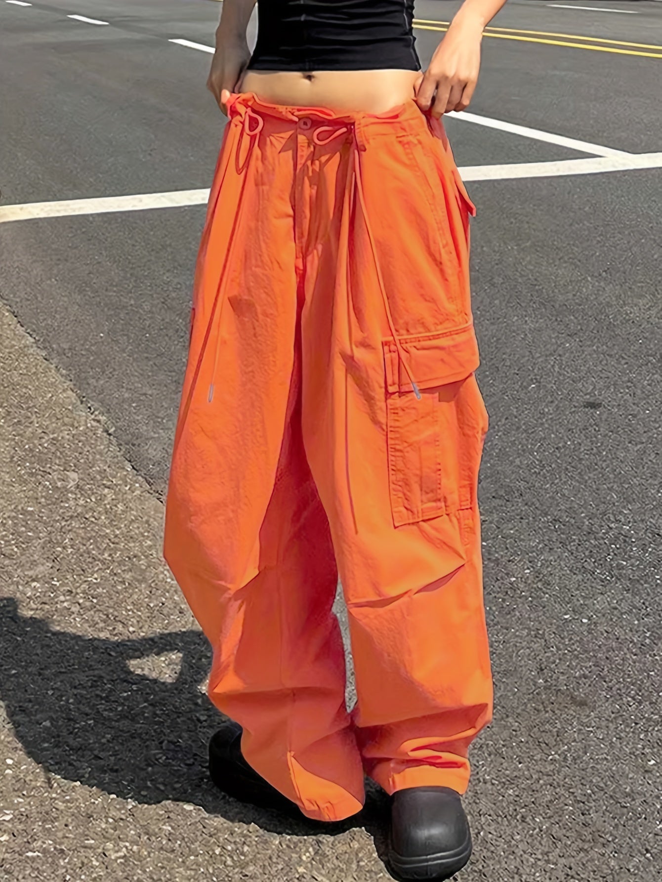 Casual Sports Pants High Waist Cargo Pants