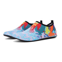 Women's Colorful Print Water Shoes Lightweight Non slip Beach Shoes