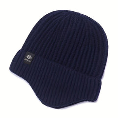Men's Winter Knitted Hat Plus Velvet Thickened Ear Protection Beanie