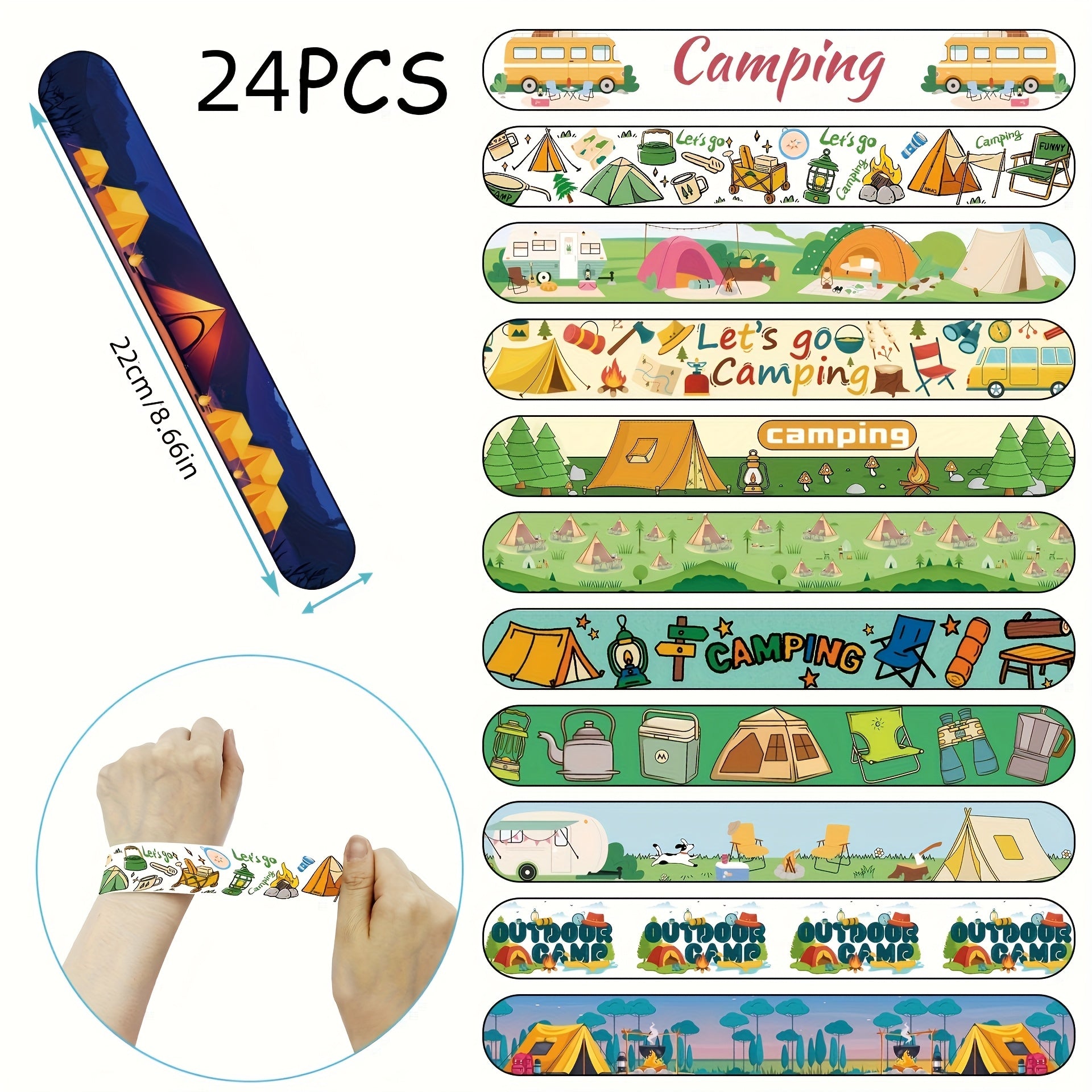 Camping Party Set Slap Bracelets Birthday Party Supplies