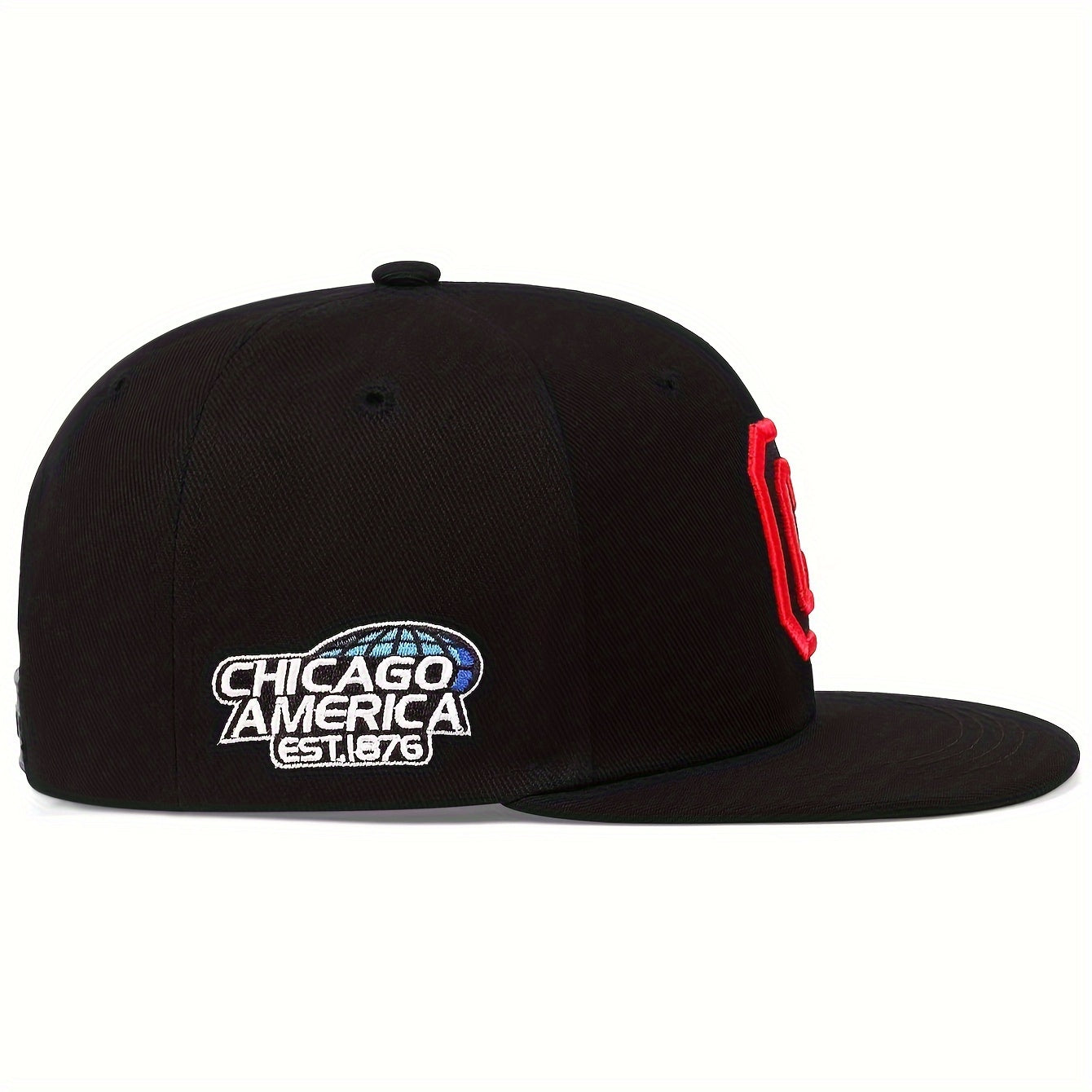 Men's Letter C CHICAGO Baseball Cap Hip Hop Hat Outdoor Adjustable Sun Hat