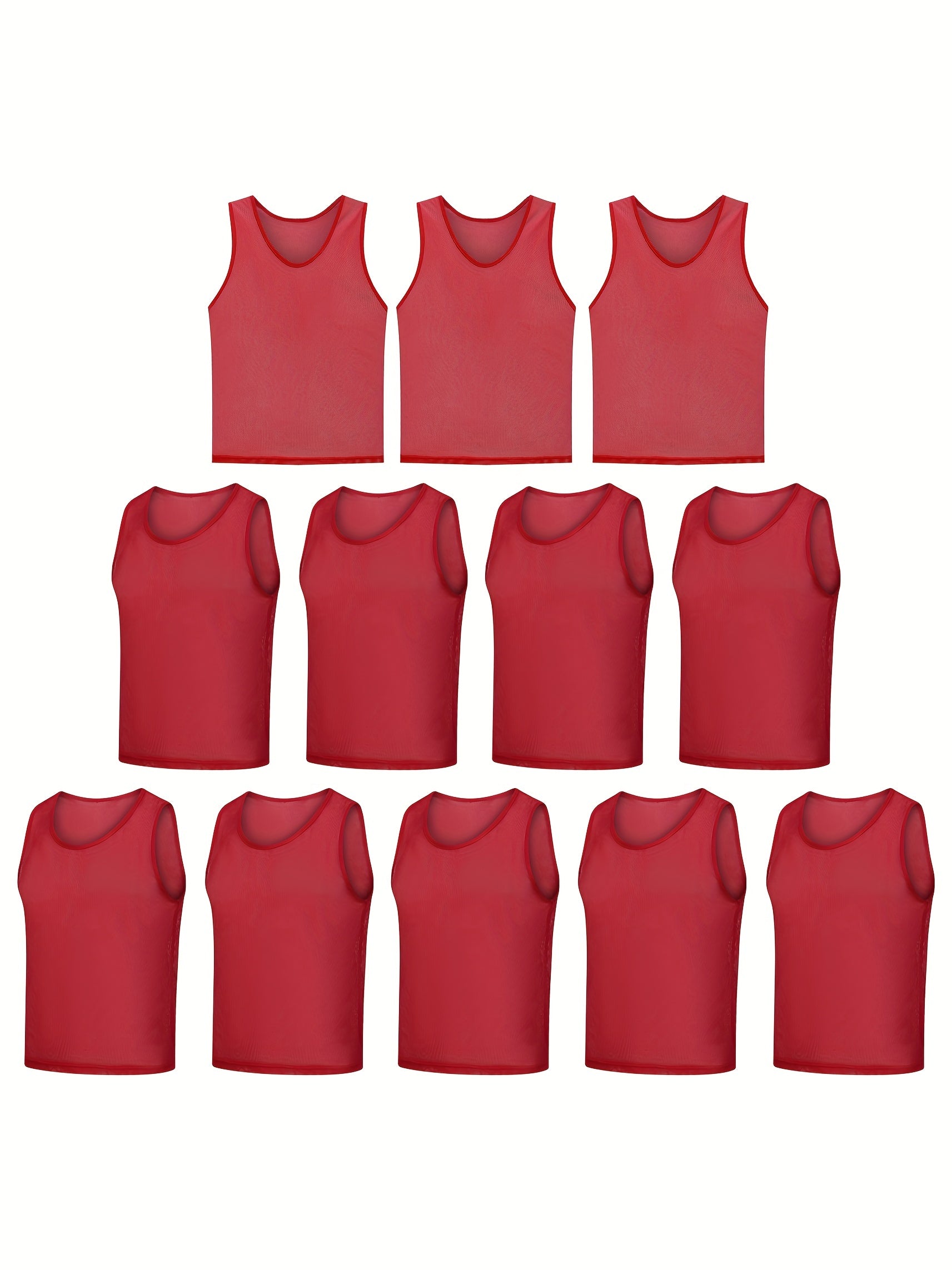 12pcs Quick Dry Soccer Practice Vests Pinnies Jerseys Soccer Bibs For Adult