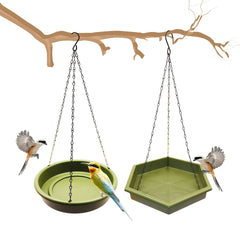 XL Hanging Bird Feeder & Bird Bath 2-in-1 Green