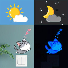 Luminous Cat Switch Sticker PVC Decoration Sticker