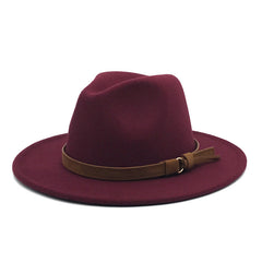 Classic Fedora Hat Large Brim Jazz Hat for Women Men