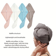 Soft Hair Drying Cap Microfiber Towel Anti Frizz Absorbent Quick Drying