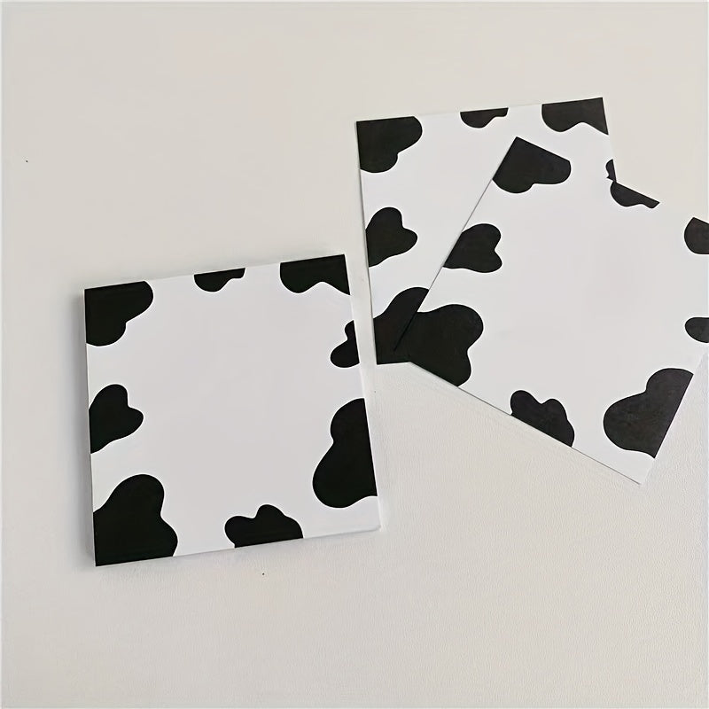 50 Sheets Cow Sticky Note Book Non-Sticky Style Tearable Hand Account Material