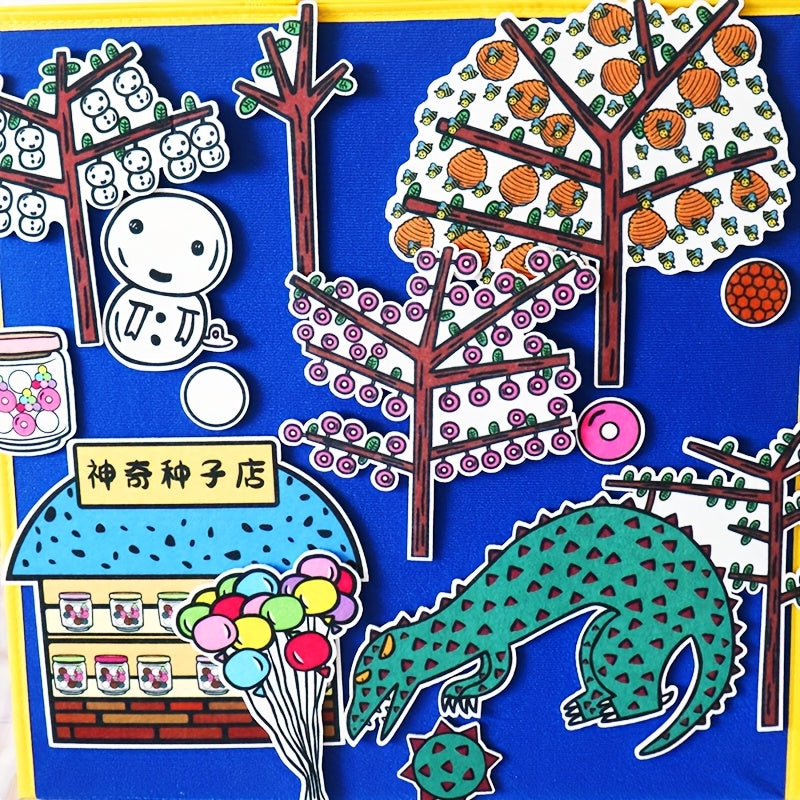 19pcs Magical Seed Shop Felt Set Storytelling Props for Home & Classroom
