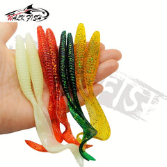 5pcs Soft Fishing Lure Twister Tail Bass Baits