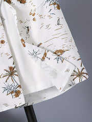 Coconut Tree Boys Full Print Casual Shirt Summer Outdoor