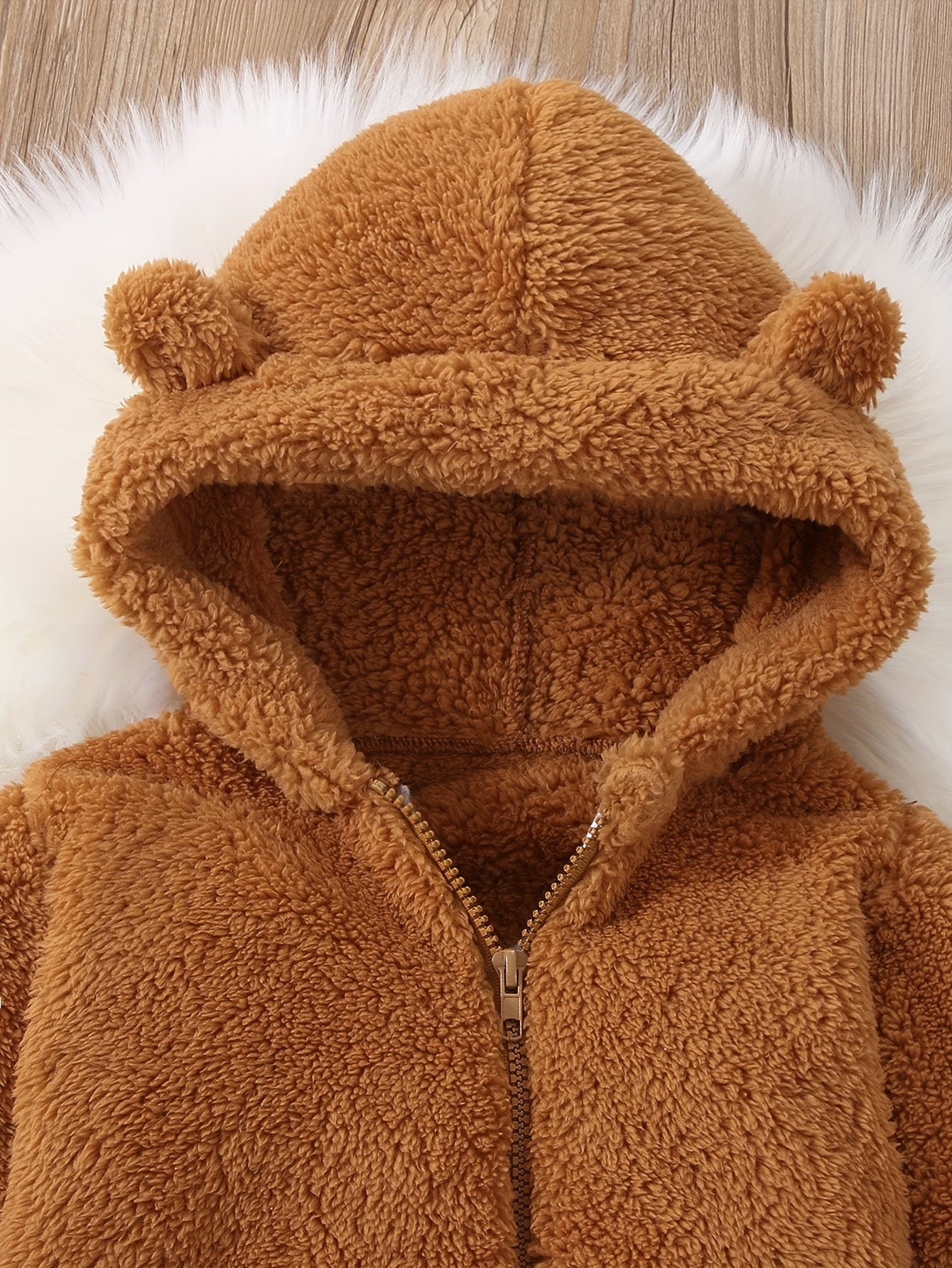 Baby Bear Hooded Jumpsuit Onesie Romper for Fall Winter