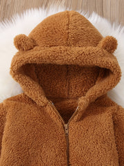 Baby Bear Hooded Jumpsuit Onesie Romper for Fall Winter