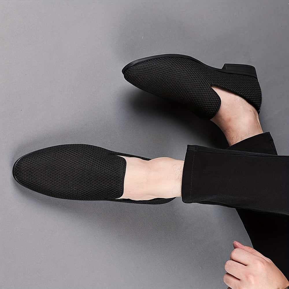 Men's Slip-On Dress Shoes Solid Fiber Formal Shoes Office