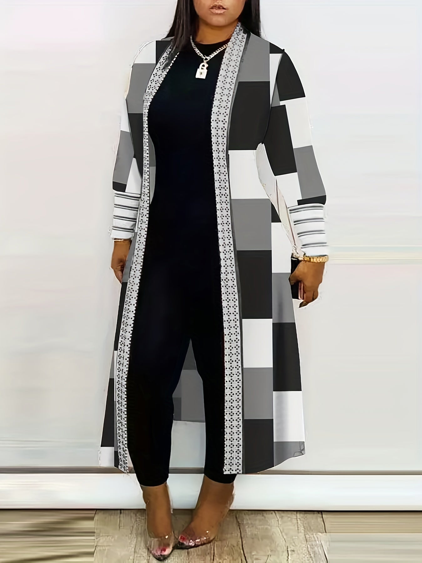 Long Length Knit Cardigan Open Front Sweater