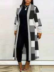 Long Length Knit Cardigan Open Front Sweater