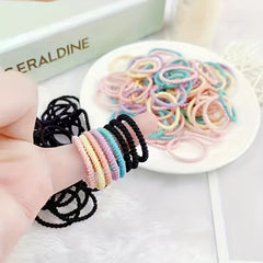 100pcs Kids Rubber Band Hair Tie Hair Rope Hair Accessories