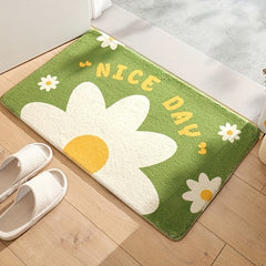 Cartoon Water Absorbent Bath Mat Soft Quick Drying Cashmere Carpet