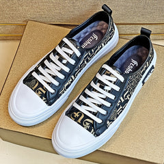 Men's Leather Casual Sneakers Lightweight Non Slip Shoes