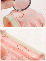 4pcs Girls Triangle Panties Fox Puppy Print Comfortable Underwear