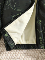 Boys Camo Fleece Zip Hoodie Coat for Autumn