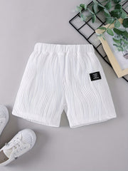 Boys Textured Comfortable Creative Shorts for Summer