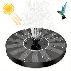 1.5W Solar Fountain Pump with 6 Nozzles for Bird Bath Ponds Garden